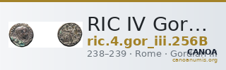 RIC IV Gordian III 256B — CANOA
