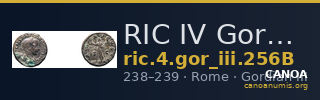RIC IV Gordian III 256B — CANOA