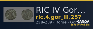 RIC IV Gordian III 257 — CANOA