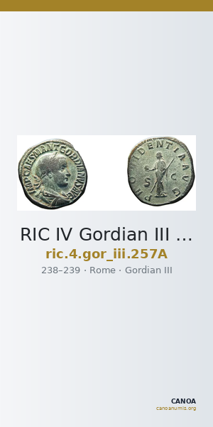 RIC IV Gordian III 257A — CANOA