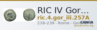RIC IV Gordian III 257A — CANOA
