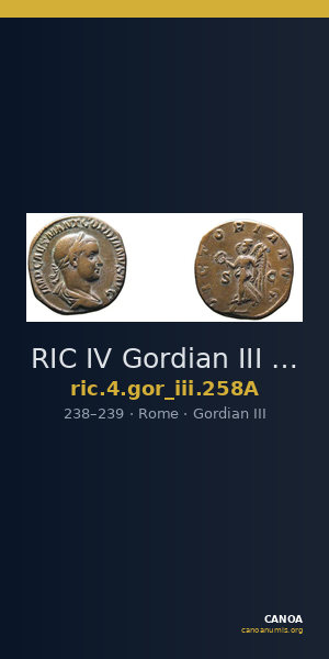 RIC IV Gordian III 258A — CANOA