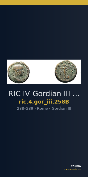 RIC IV Gordian III 258B — CANOA