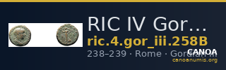 RIC IV Gordian III 258B — CANOA