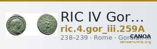RIC IV Gordian III 259A — CANOA