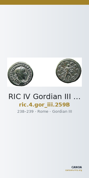 RIC IV Gordian III 259B — CANOA