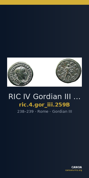 RIC IV Gordian III 259B — CANOA