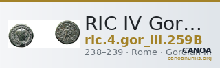 RIC IV Gordian III 259B — CANOA