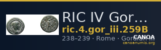 RIC IV Gordian III 259B — CANOA