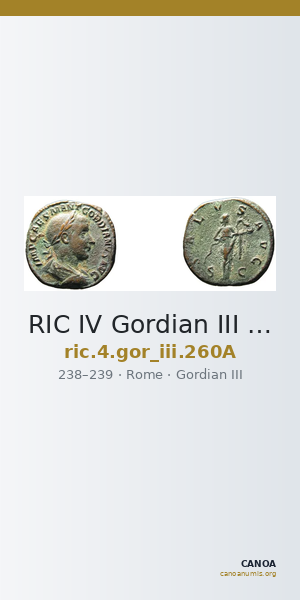 RIC IV Gordian III 260A — CANOA