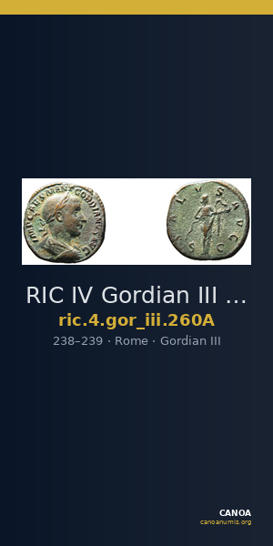 RIC IV Gordian III 260A — CANOA