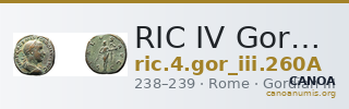 RIC IV Gordian III 260A — CANOA