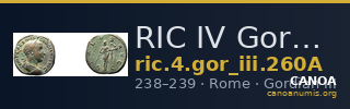 RIC IV Gordian III 260A — CANOA