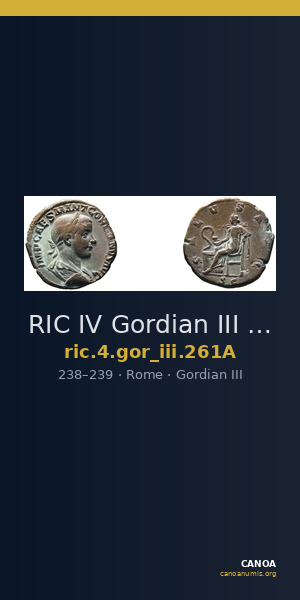 RIC IV Gordian III 261A — CANOA