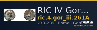 RIC IV Gordian III 261A — CANOA