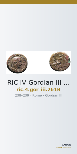 RIC IV Gordian III 261B — CANOA