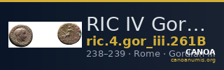 RIC IV Gordian III 261B — CANOA