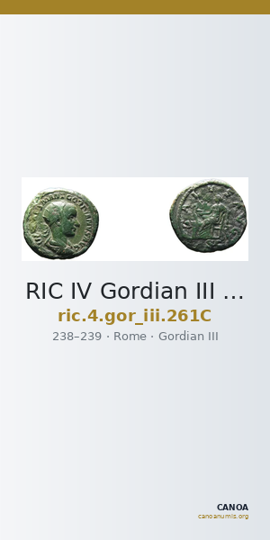 RIC IV Gordian III 261C — CANOA