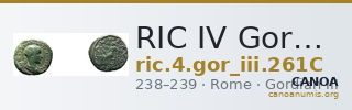RIC IV Gordian III 261C — CANOA