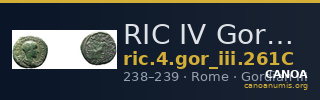 RIC IV Gordian III 261C — CANOA