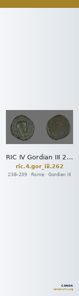 RIC IV Gordian III 262 — CANOA