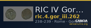 RIC IV Gordian III 262 — CANOA