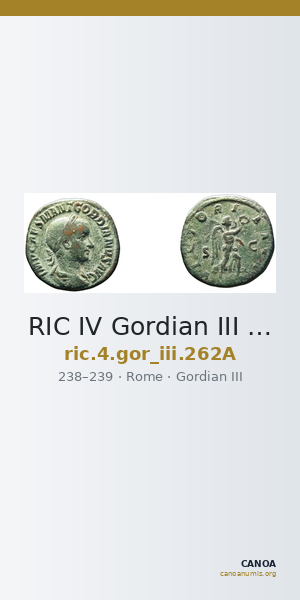 RIC IV Gordian III 262A — CANOA