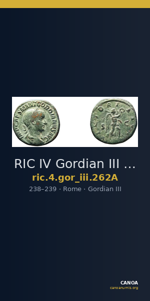RIC IV Gordian III 262A — CANOA