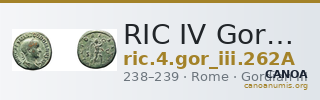 RIC IV Gordian III 262A — CANOA