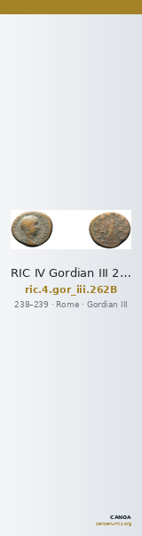 RIC IV Gordian III 262B — CANOA