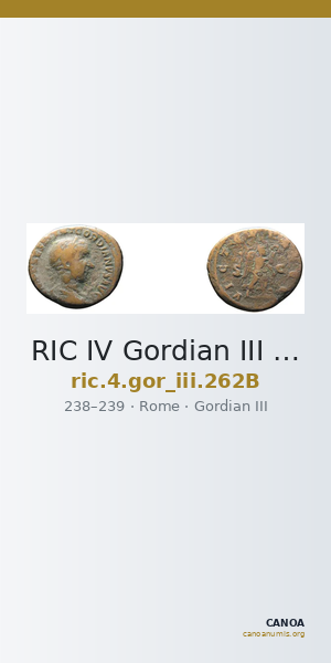 RIC IV Gordian III 262B — CANOA