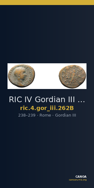 RIC IV Gordian III 262B — CANOA