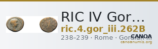 RIC IV Gordian III 262B — CANOA