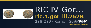 RIC IV Gordian III 262B — CANOA
