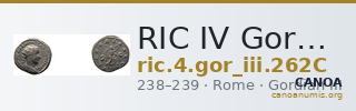 RIC IV Gordian III 262C — CANOA