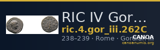 RIC IV Gordian III 262C — CANOA