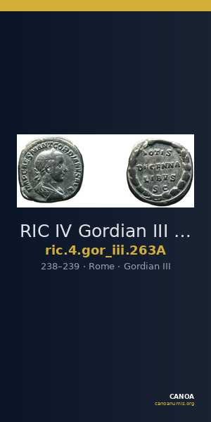 RIC IV Gordian III 263A — CANOA