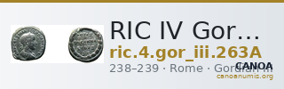 RIC IV Gordian III 263A — CANOA