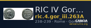 RIC IV Gordian III 263A — CANOA