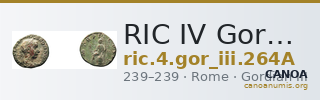 RIC IV Gordian III 264A — CANOA