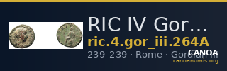 RIC IV Gordian III 264A — CANOA