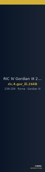 RIC IV Gordian III 264B — CANOA
