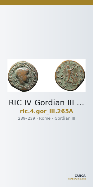 RIC IV Gordian III 265A — CANOA
