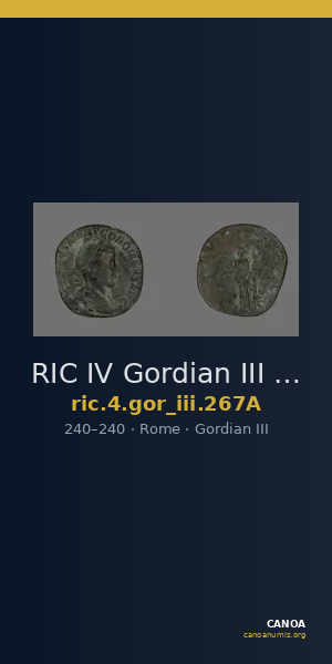 RIC IV Gordian III 267A — CANOA