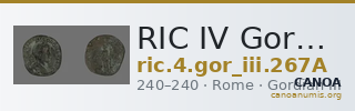 RIC IV Gordian III 267A — CANOA