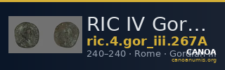 RIC IV Gordian III 267A — CANOA