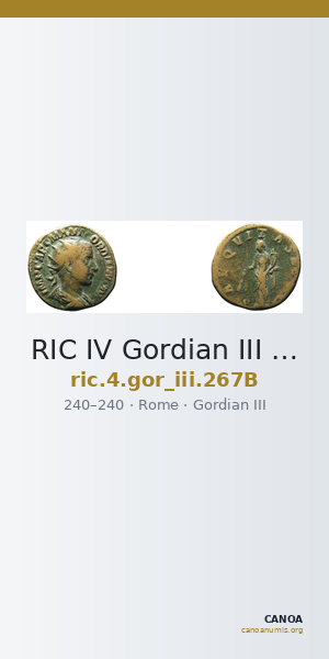 RIC IV Gordian III 267B — CANOA