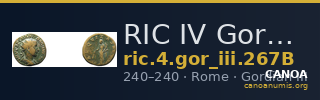 RIC IV Gordian III 267B — CANOA