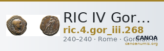 RIC IV Gordian III 268 — CANOA
