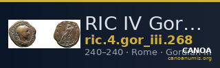 RIC IV Gordian III 268 — CANOA